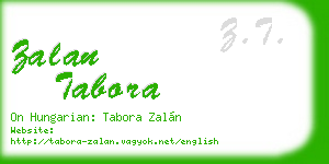 zalan tabora business card